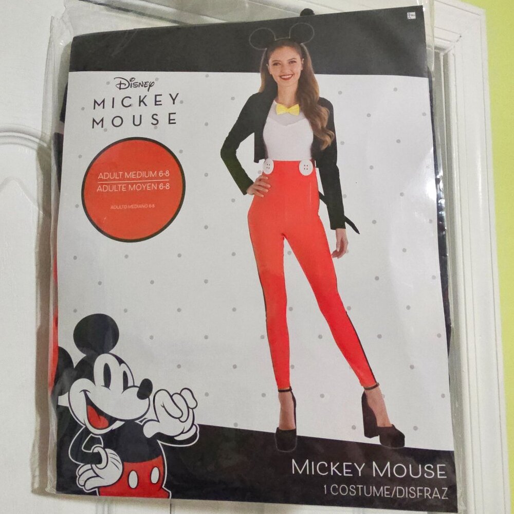Women's Mickey Mouse Costume Cute Minnie Sexy Catsuit Jacket Pants Disney Adult - Picture 2 of 7
